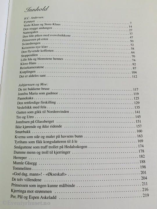 Eventyrskatter. Asbjørnsen Og Moe / Grimm H. C. Andersen Mm. Eventyrbok