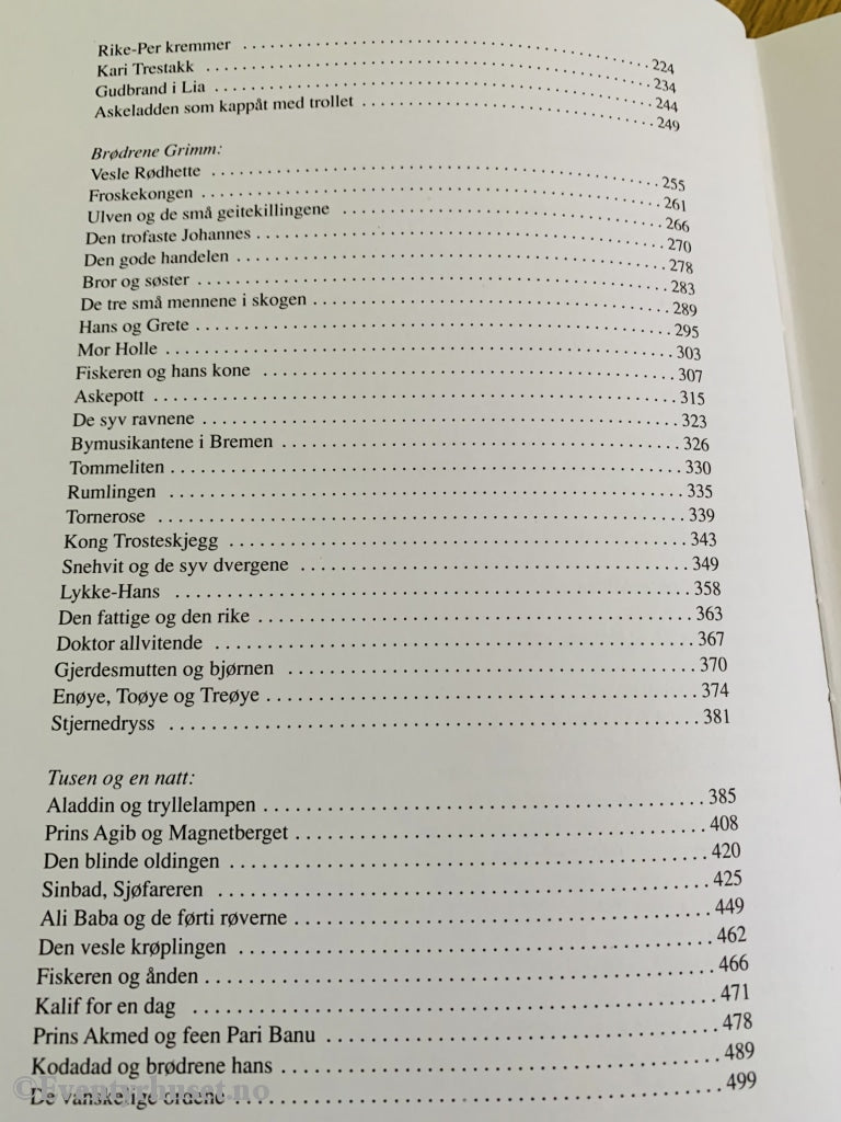Eventyrskatter. Asbjørnsen Og Moe / Grimm H. C. Andersen Mm. Eventyrbok