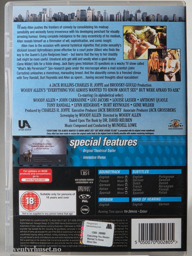 Everything You Always Wanted to Know About Sex*. 1972. DVD.