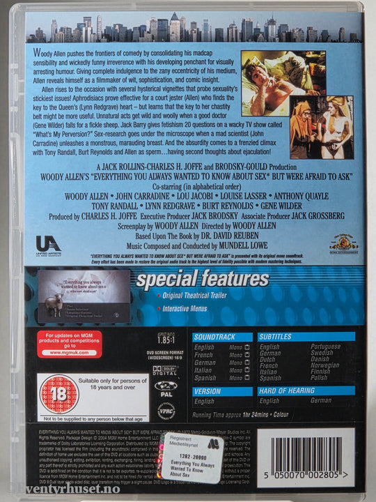 Everything You Always Wanted to Know About Sex*. 1972. DVD.