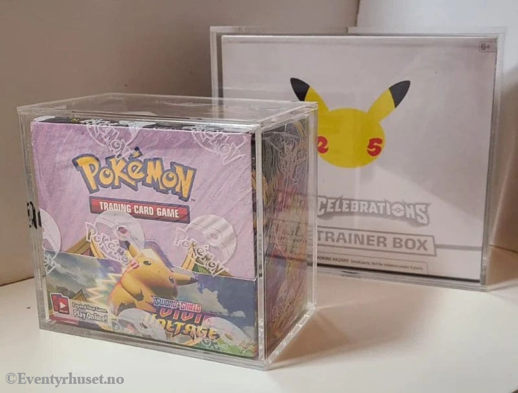 Evoretro Acrylic Display Case for Booster Boxes / Elite Trainer Boxes Ver. 1 with Sliding Lid Storage & Protection