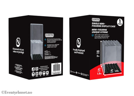 Evoretro Acrylic Display Case for mini figures Single Stackable Storage & Protection