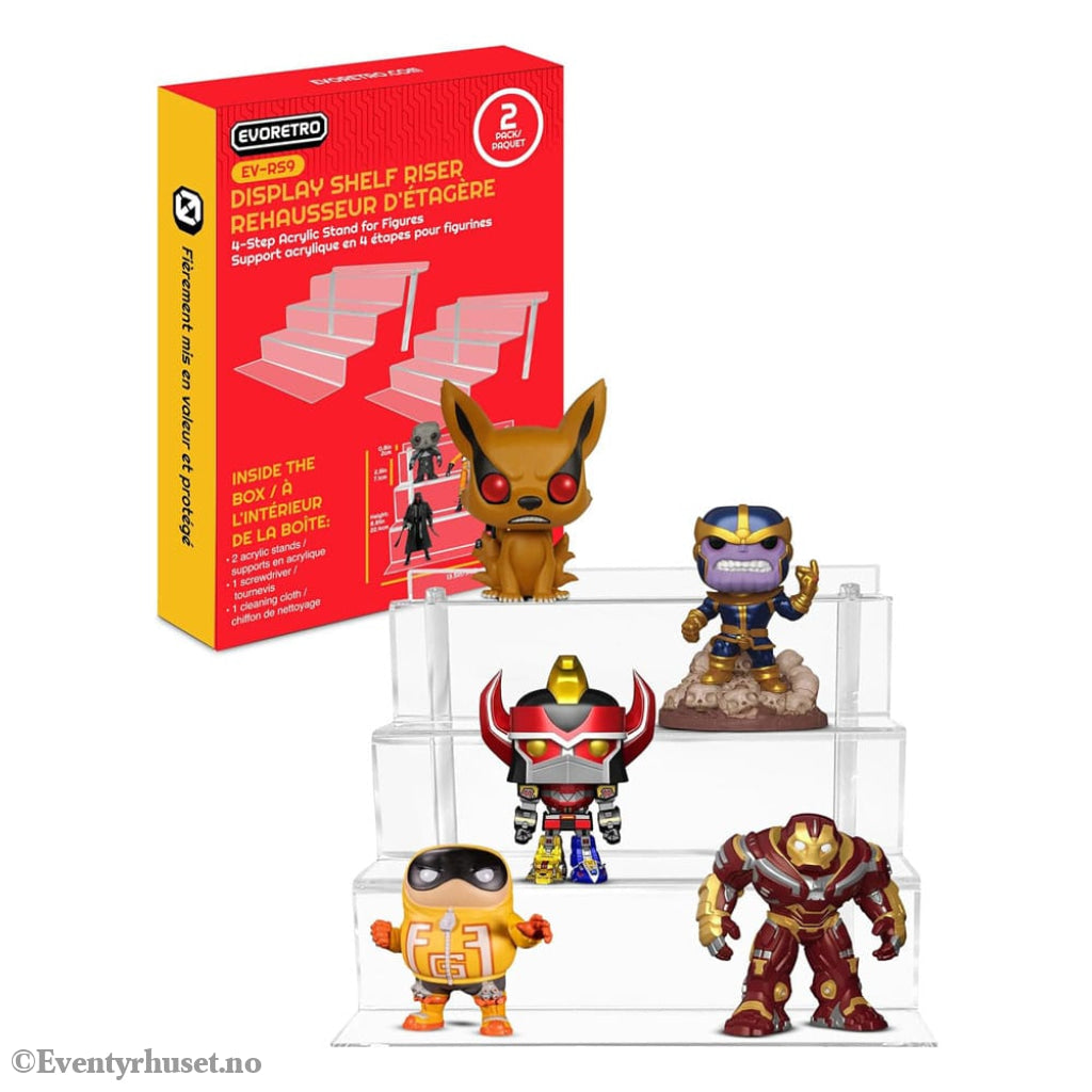 Evoretro Acrylic Shelf Riser 2-Pack RS9 Storage & Protection