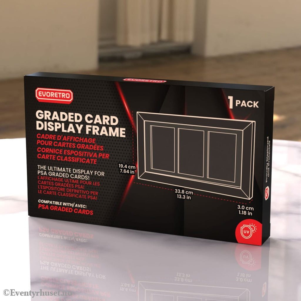 Evoretro Graded Card Display Frame for 3 PSA Graded Cards Storage & Protection