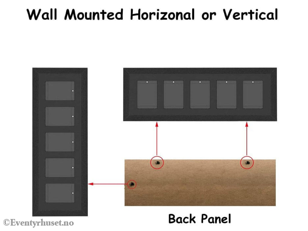Evoretro Graded Card Display Frame for 5 PSA Graded Cards Storage & Protection