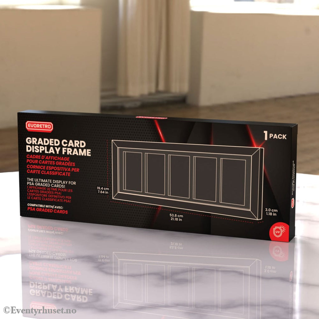 Evoretro Graded Card Display Frame for 5 PSA Graded Cards Storage & Protection