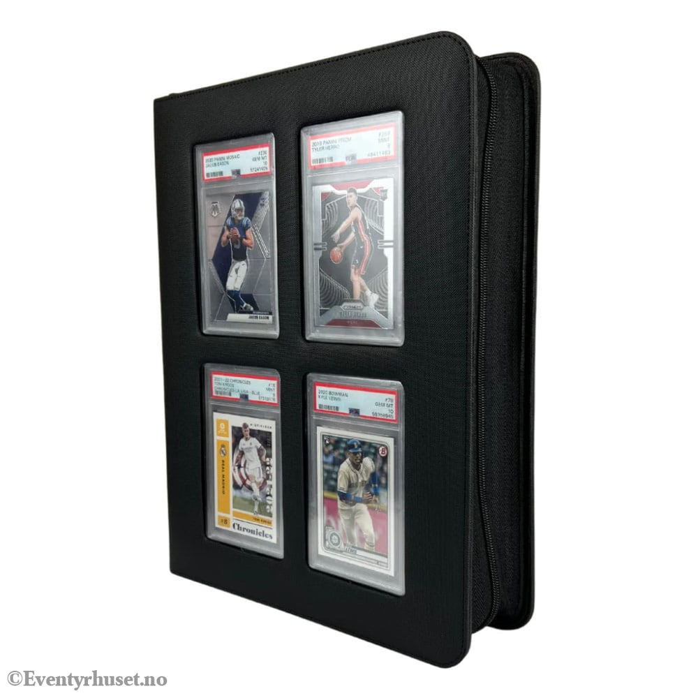Evoretro Premium Card Slab Binder with Window Black Storage & Protection