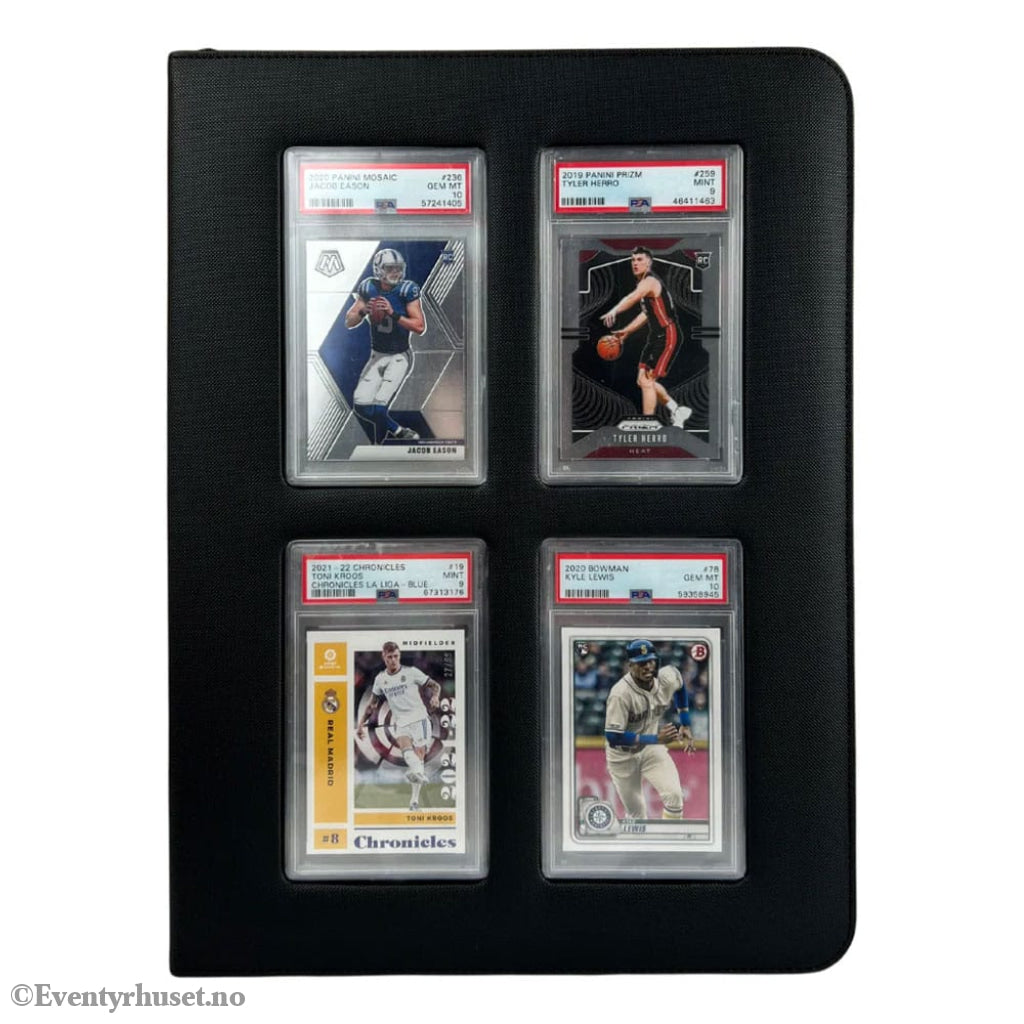 Evoretro Premium Card Slab Binder with Window Black Storage & Protection