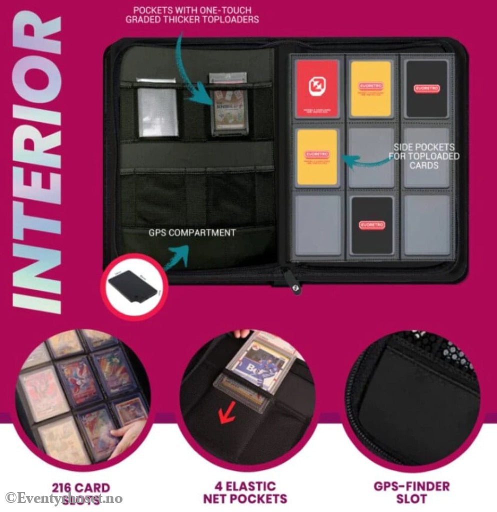 Evoretro Shield+ Topload Cards Binder 216 Cards Neon Green Storage & Protection