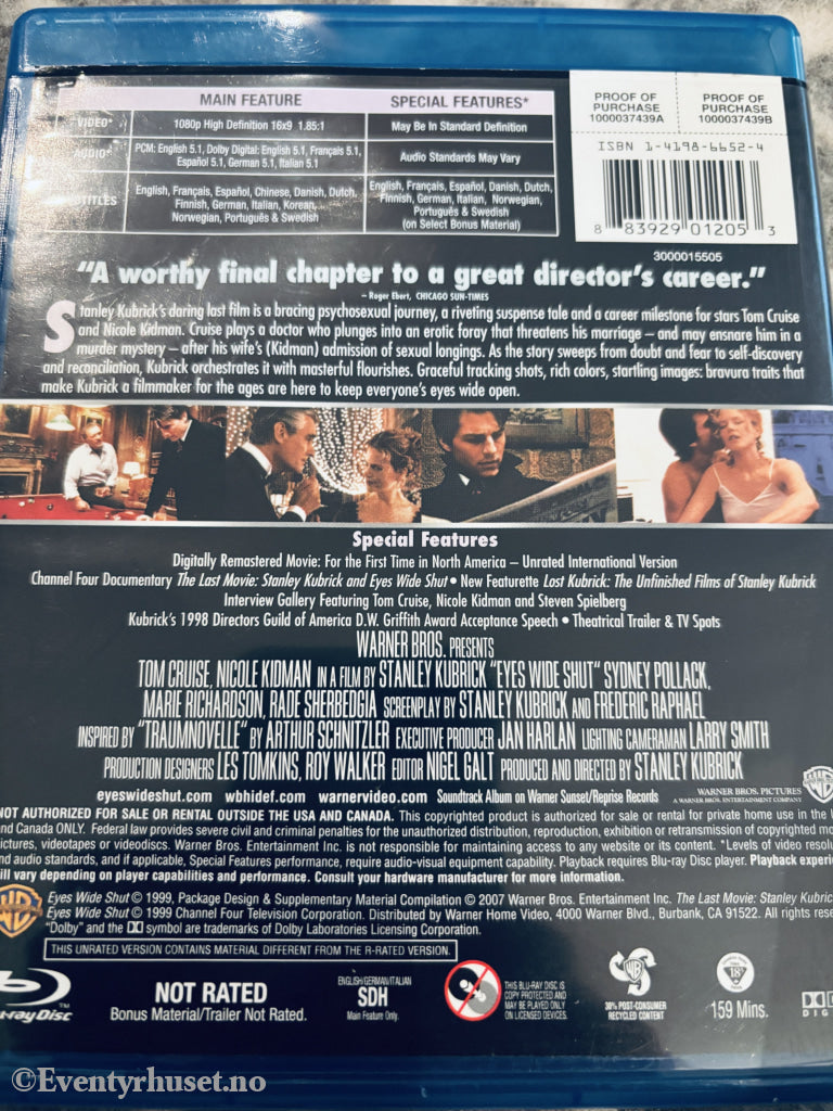 Eyes Wide Shut. Blu-ray.