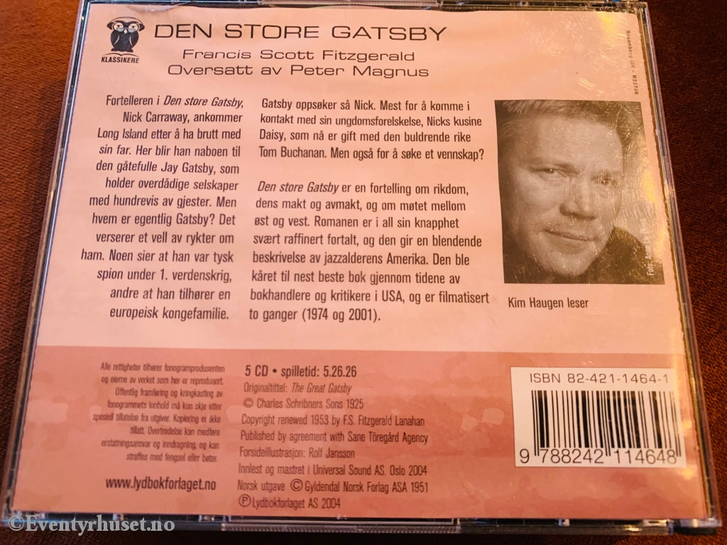 F. Scott. Fitzgerald - Den Store Gatsby. Lydbok På 5 Cd.