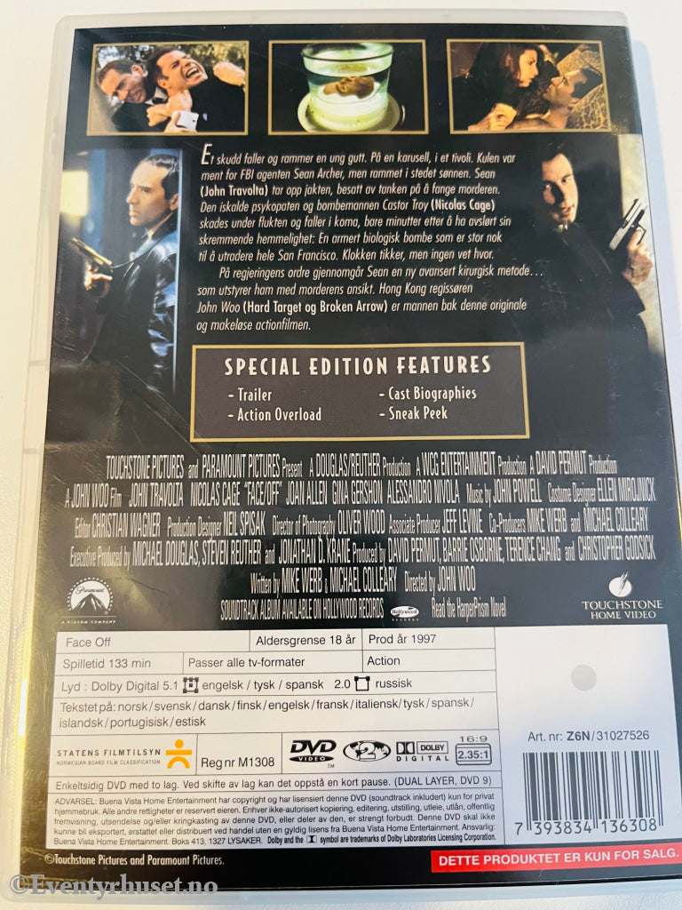 Face/Off. 1997. Dvd. Dvd