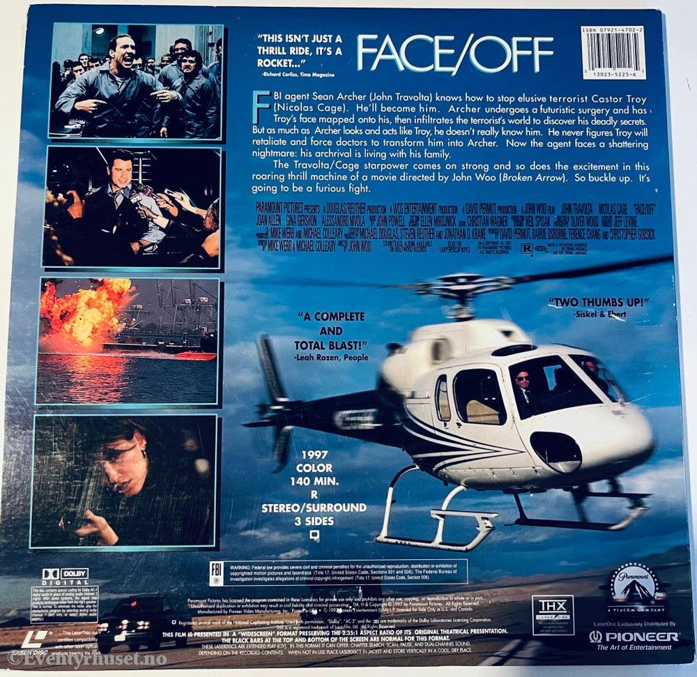 Face/Off. Laserdisc. Laserdisc