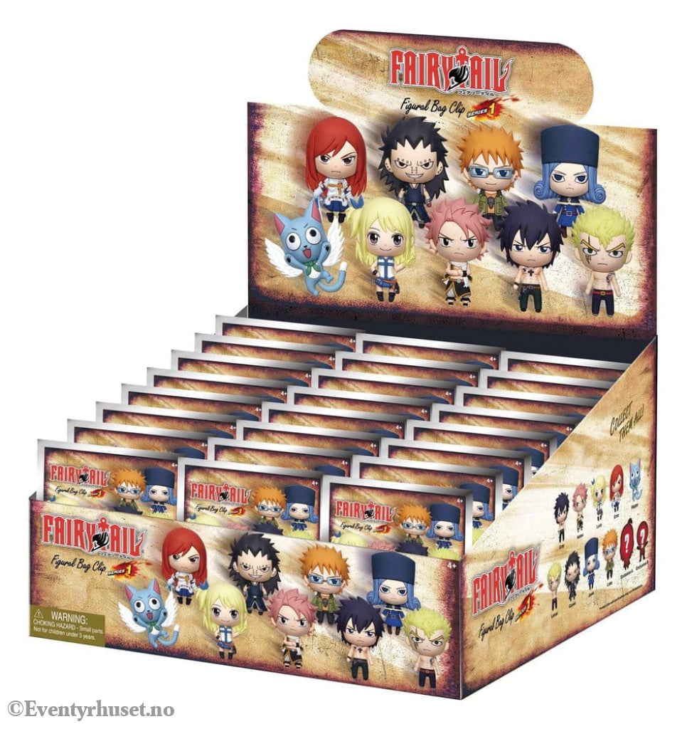 Fairy Tail 3D Foam Bag Clips Serie 1 Display (24) Fashion & Accessories