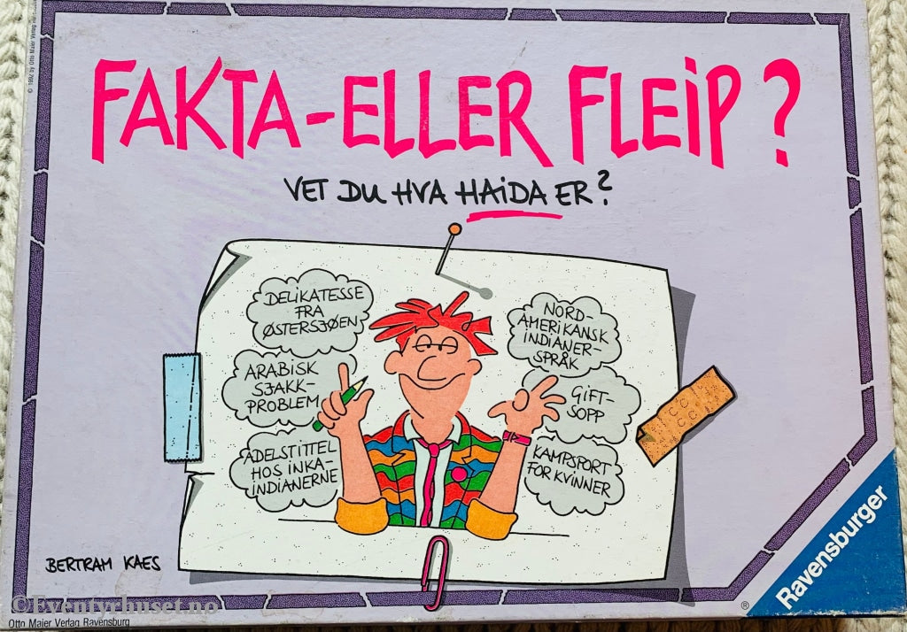 Fakta Eller Fleip 1992. Brettspill. Brettspill