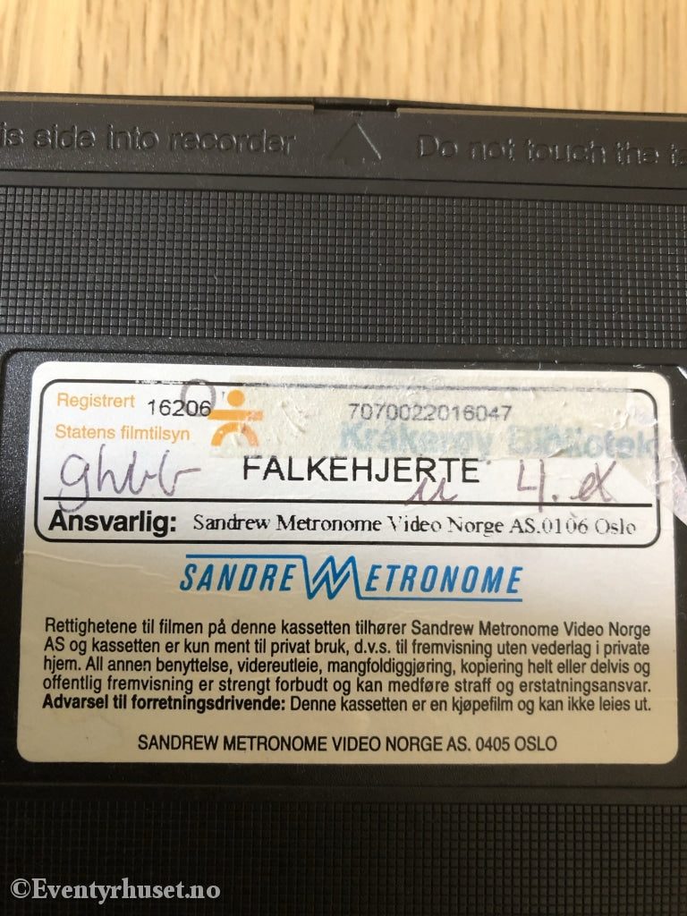 Falkehjerte. 1999. Vhs. Vhs