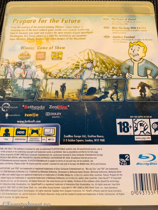 Fallout 3: Game of the Year Edition. PS3.