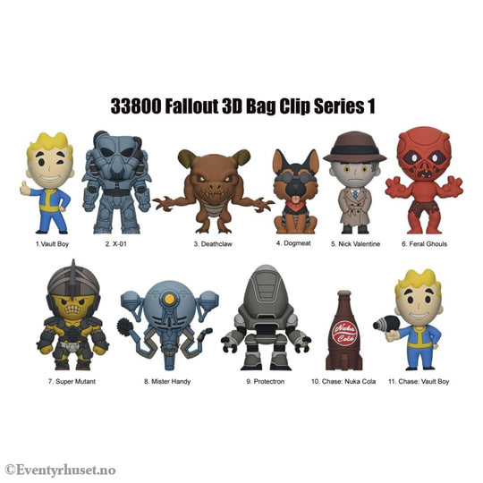 Fallout 3D Foam Bag Clips Series 1 Display (24) Fashion & Accessories