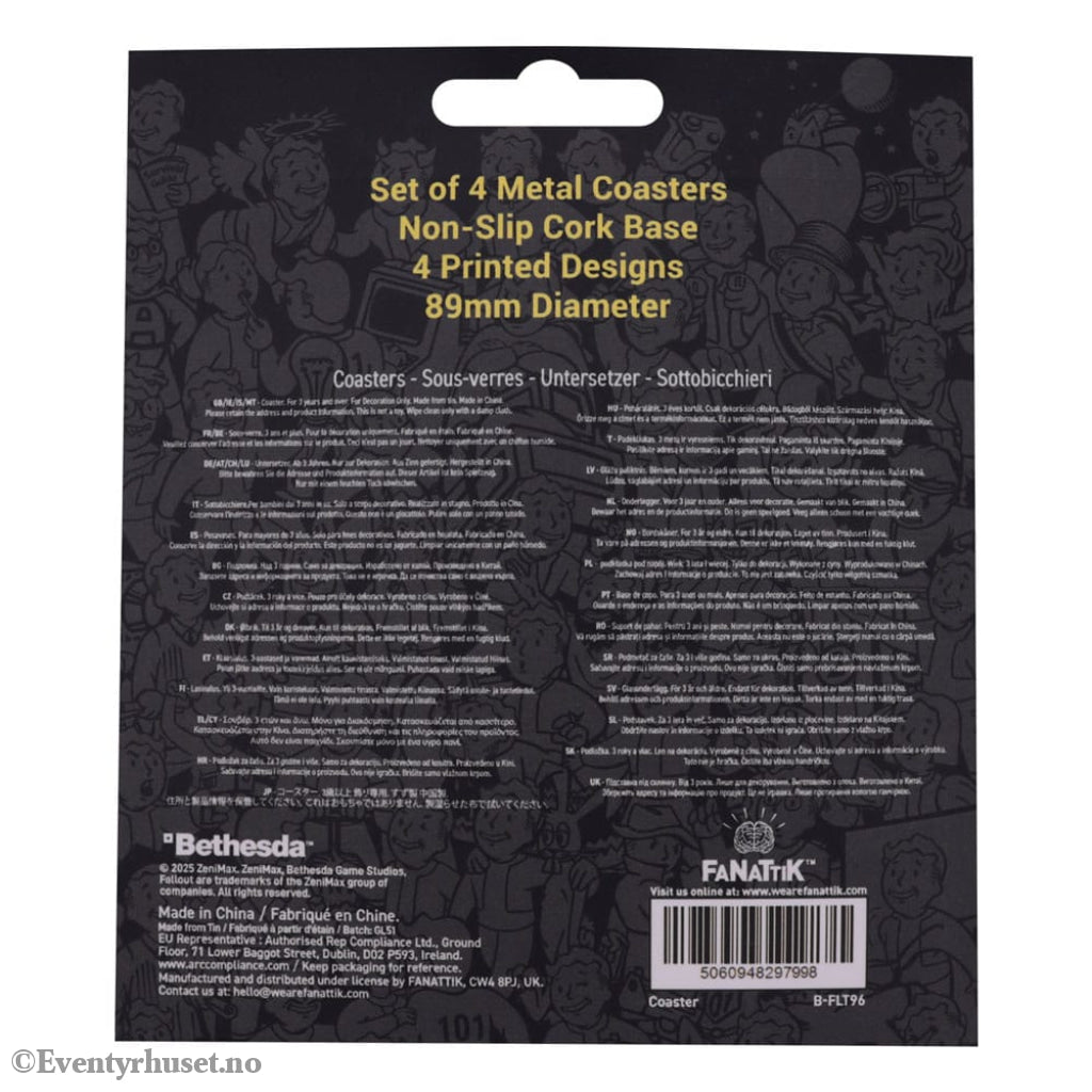 Fallout Coaster 4-Pack Metal Drinks Home & Gifts