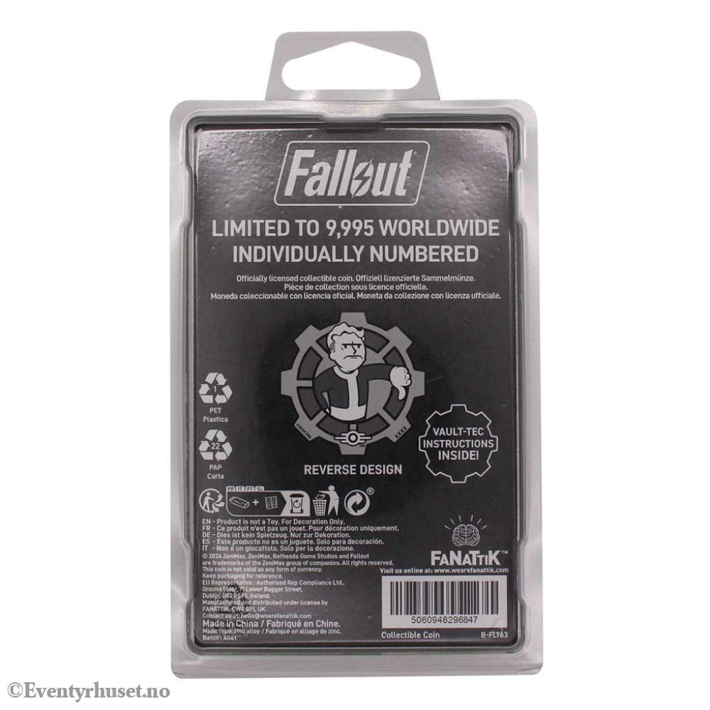 Fallout Collectable Coin Decision Black & White Limited Edition Collectibles