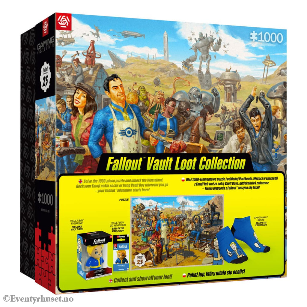 Fallout gift set Fallout Vault Loot Collection (Puzzle socks figurine & key ring) Home & Gifts