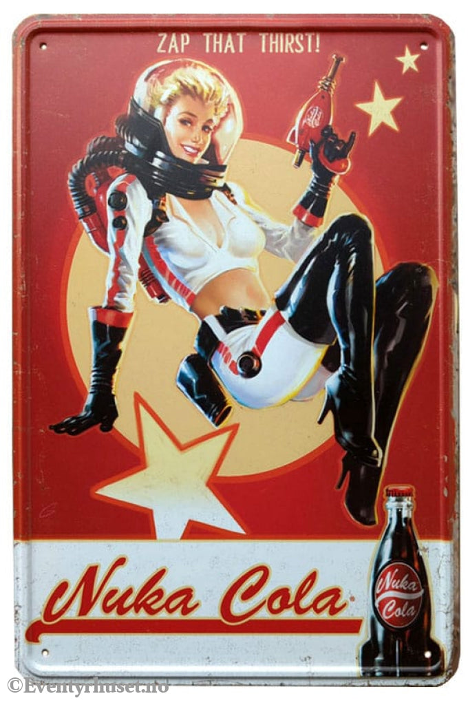 Fallout Metal Sign Nuka Cola Girl Home & Gifts
