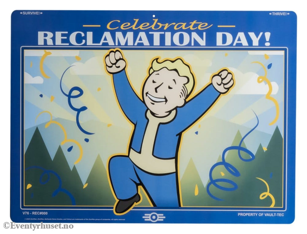 Fallout Metal Sign Reclamation Day Home & Gifts