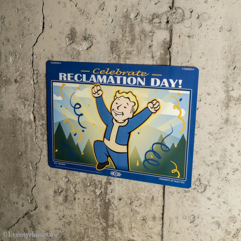 Fallout Metal Sign Reclamation Day Home & Gifts