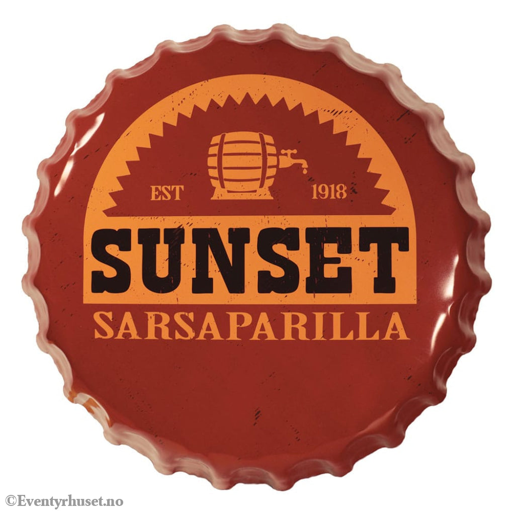Fallout Tin Sign Sunset Sarsaparilla Bottle Cap Home & Gifts