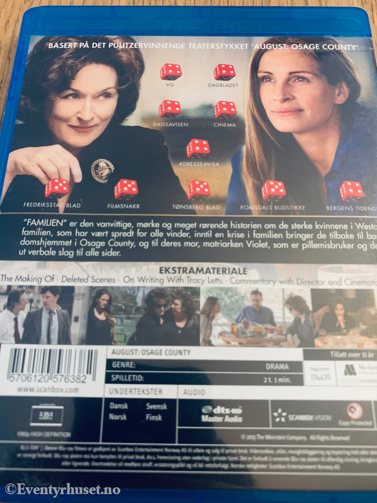 Familien – August: Osage County (2013). Blu-Ray.