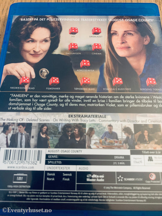Familien – August: Osage County (2013). Blu-Ray.