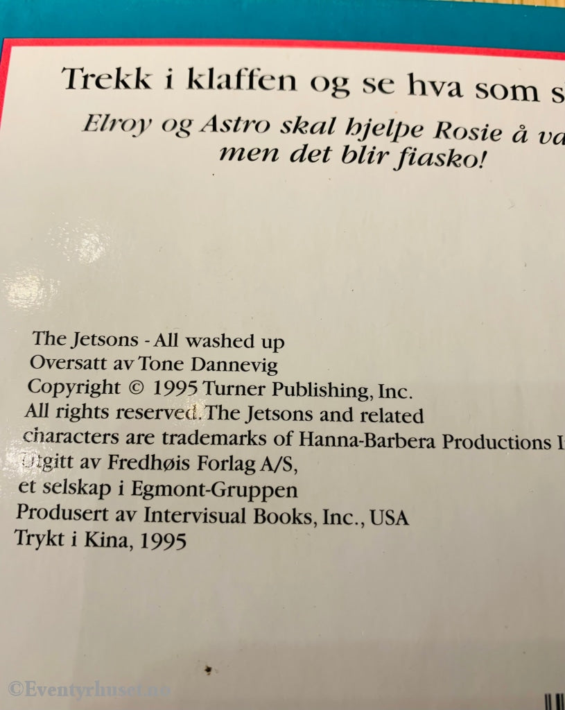 Familien Jetson. Vaske-Fiasko. En Klaffebok. 1995. Fortelling