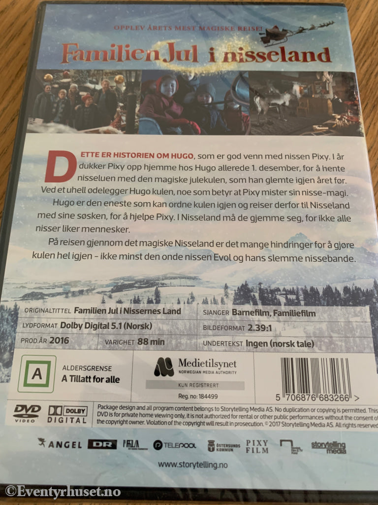 Familien Jul i Nisseland . 2015 . DVD. Ny i plast!
