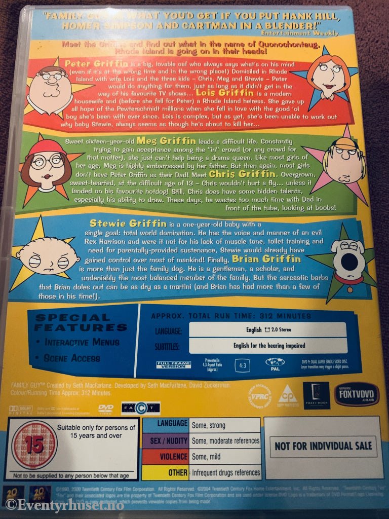 Family Guy Season One. DVD samleboks.