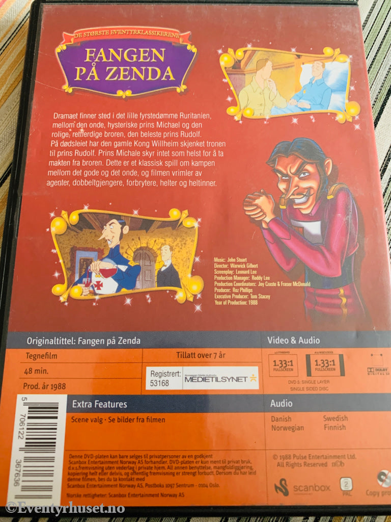 Fangen På Zenda. 1988. Dvd. Dvd