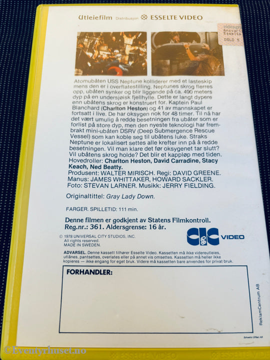 Fanget i dypet. 1978. VHS Big Box. VHS