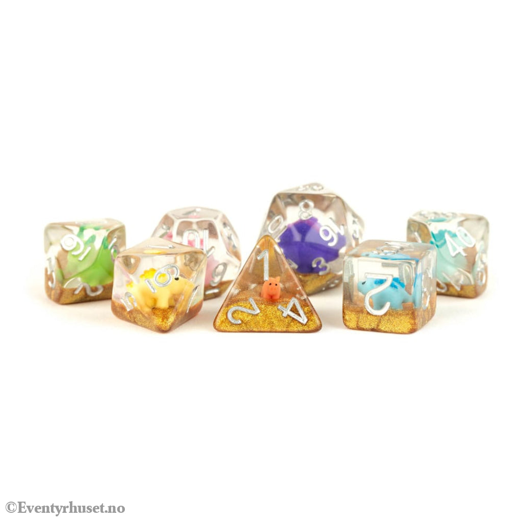 FanRoll Dice Set Rainbow Dinosaur (7) Games