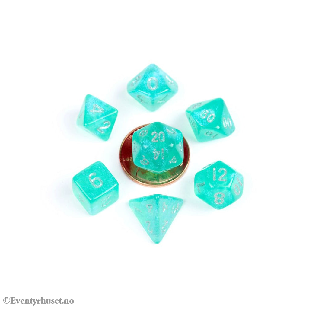 FanRoll Mini Dice Set Stardust Turquoise (7) Games
