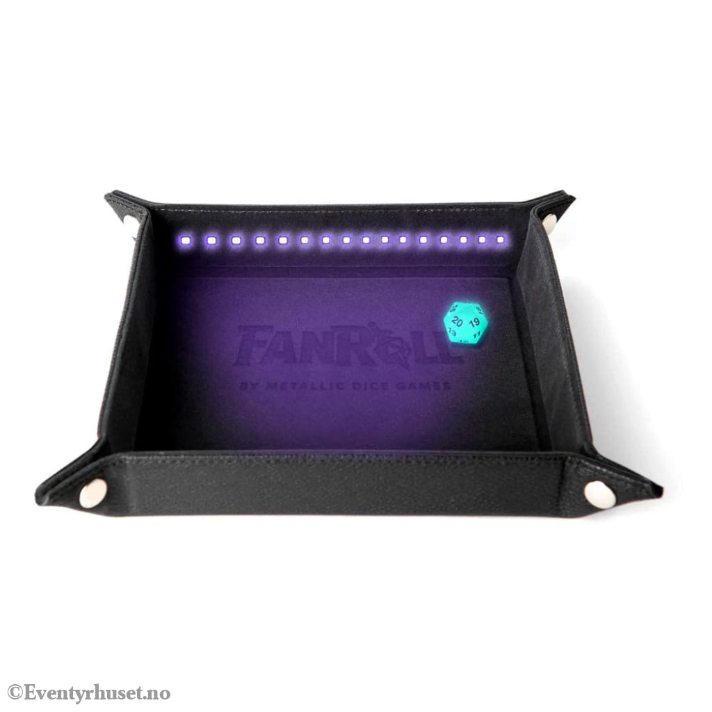 FanRoll Shadowlight Folding Blacklight Dice Tray Black Games