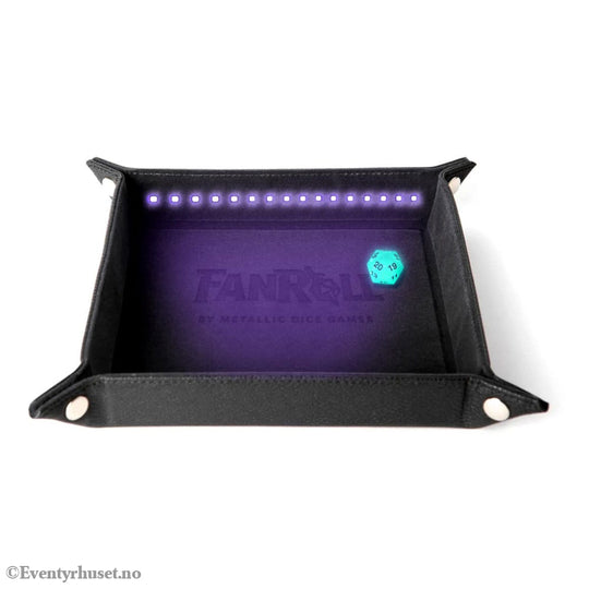 FanRoll Shadowlight Folding Blacklight Dice Tray Black Games