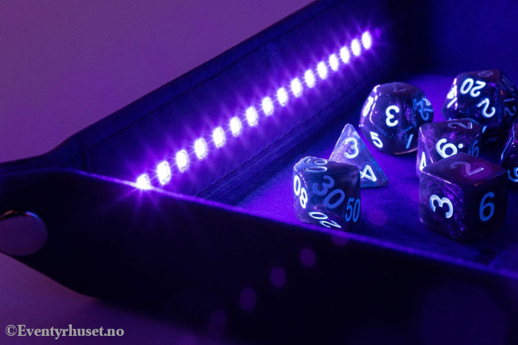 FanRoll Shadowlight Folding Blacklight Dice Tray Black Games