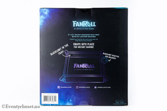 FanRoll Shadowlight Folding Blacklight Dice Tray Black Games