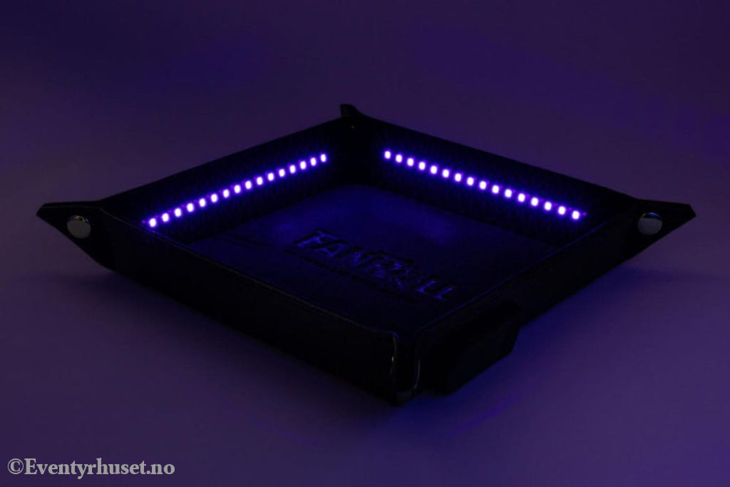 FanRoll Shadowlight Folding Blacklight Dice Tray Black Games
