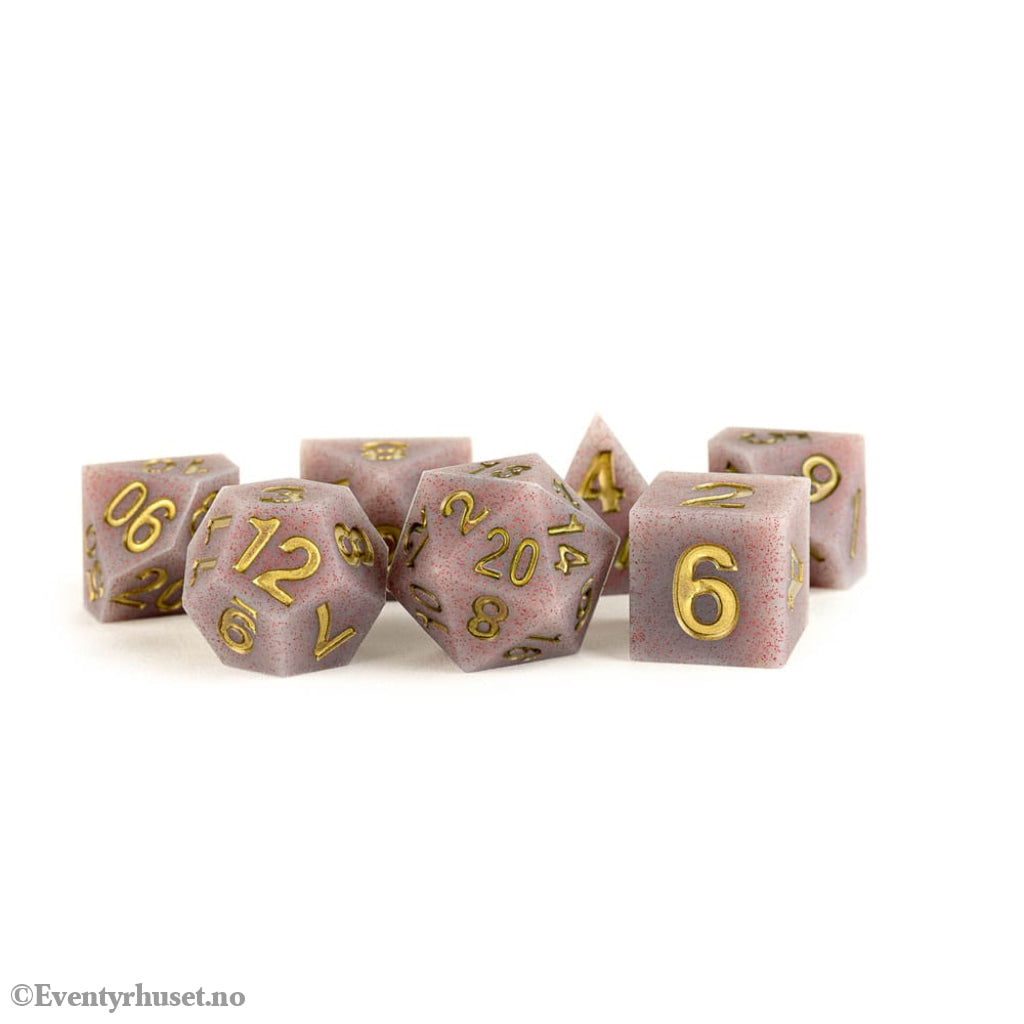 FanRoll Sharp Edge Silicone Dice Set Volcanic Soot (7) Games