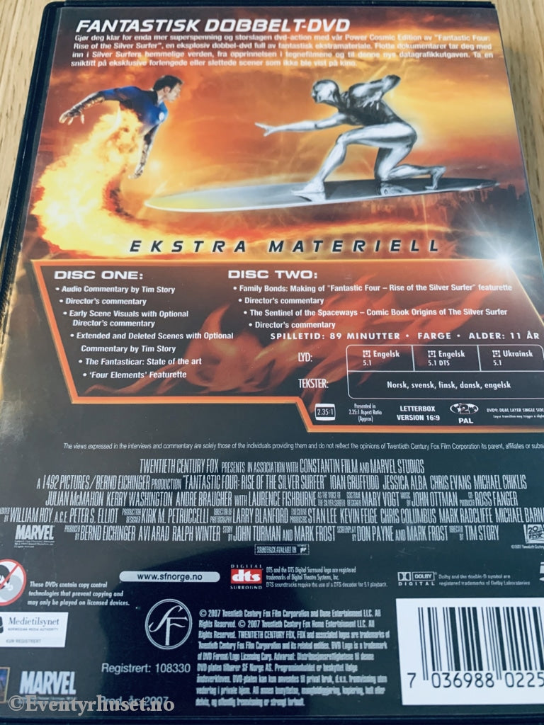 Fantastic 4. Rise Of The Silver Surfer. 2007. Dvd. Dvd