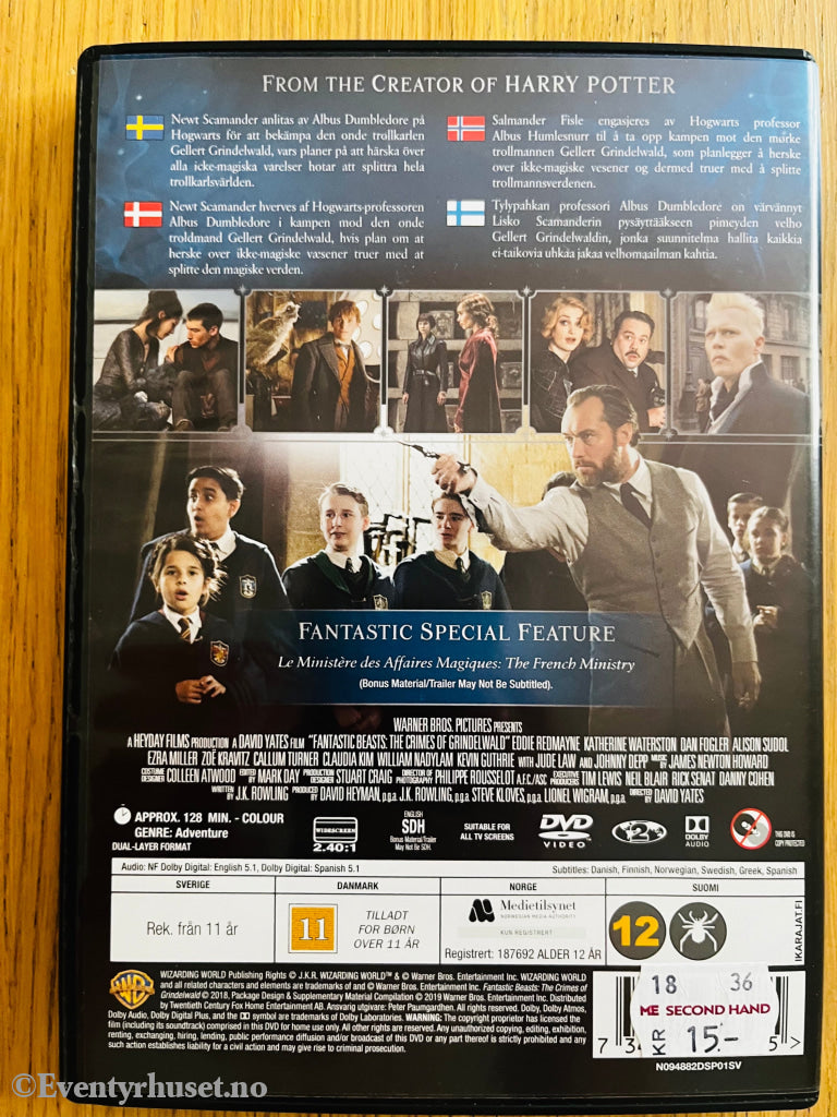 Fantastic Beasts: The Crimes of Grindelwald 2018 DVD