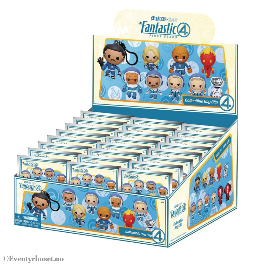 Fantastic Four 3D PVC Bag Clips Movie Display (24) Fashion & Accessories