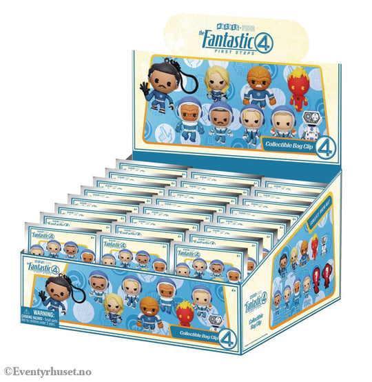 Fantastic Four 3D PVC Bag Clips Movie Display (24) Fashion & Accessories