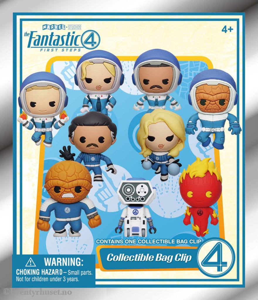 Fantastic Four 3D PVC Bag Clips Movie Display (24) Fashion & Accessories