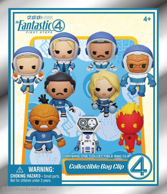 Fantastic Four 3D PVC Bag Clips Movie Display (24) Fashion & Accessories